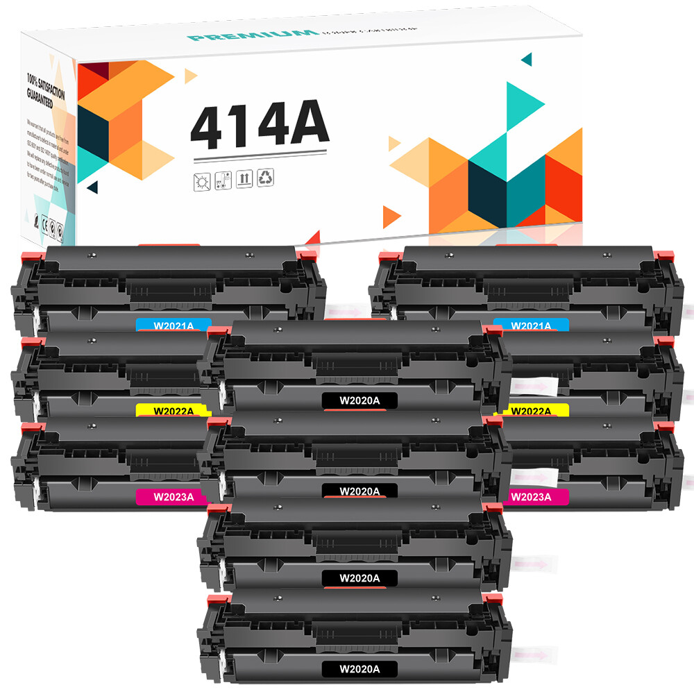 10PK Toner Compatible With HP 414A W2020A Color Laserjet Pro MFP M479fdw No Chip