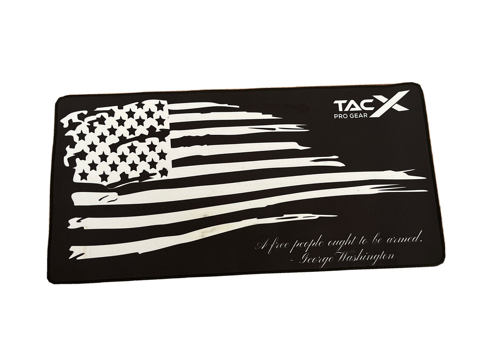 24x12 mouse mat American flag with quote