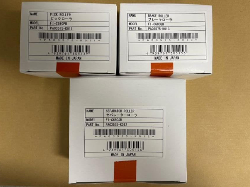 1x Genuine Fujitsu fi-6800 fi-6400 Scanner PA03575-K011 K012 K013 Rollers Set