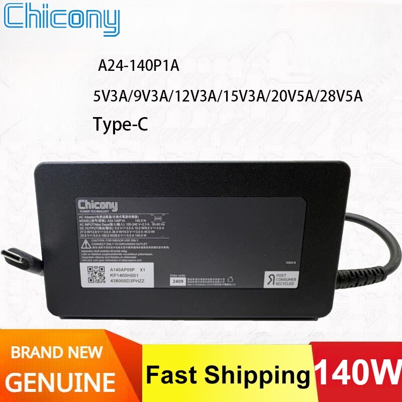 Original ACER PREDATOR TRITON 14 AI PT14-52T-96T3 AC Adapter Charger A24-140P1A