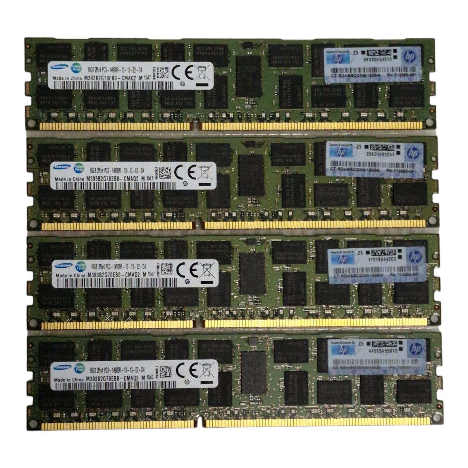 Samsung 64GB 4x16GB 1866MHz 2Rx4 PC3-14900R-13-E2-D4 ECC REG Memory Server ##s84