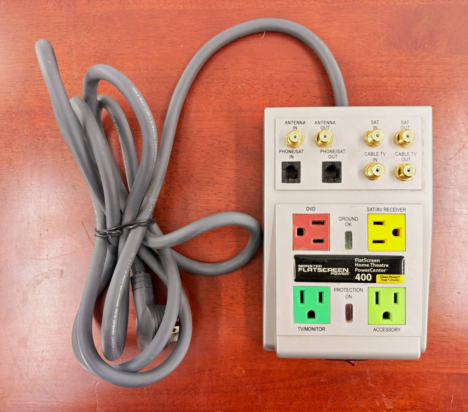 Monster HTS400 Surge Protector Power Center 4 Outlets 125VAC 15A