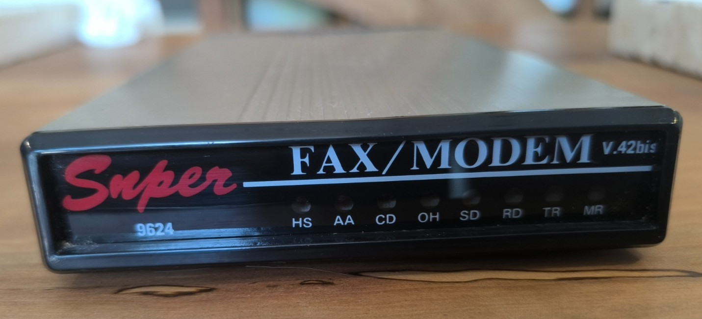 Vintage Super 9624 V.42bis RipeFAX Complete Floppy 5.25" Fax Modem