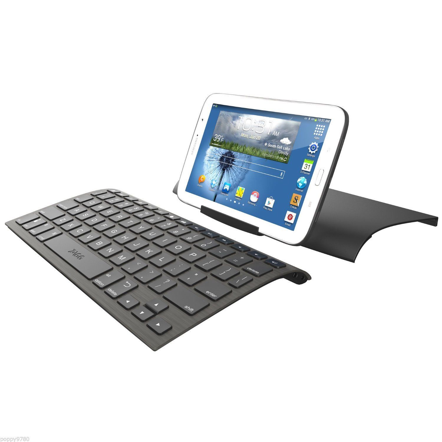 ZAGG keys Universal Keyboard Case & Stand for iPad & Samsung Tablet - Black NEW