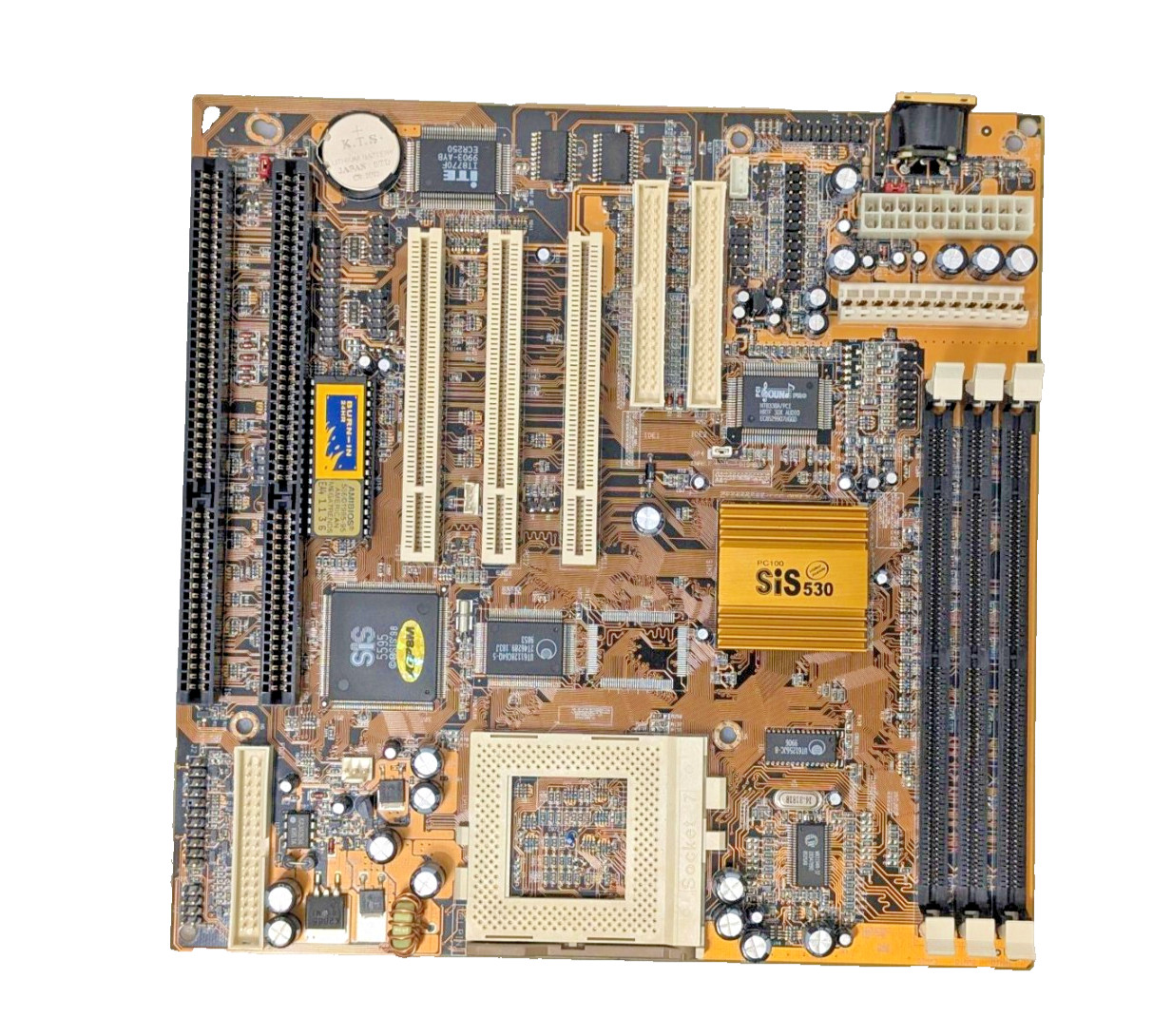 Vintage SiS 530 Motherboard | Super Socket 7 | AMD & Intel CPU's + CPU Fan