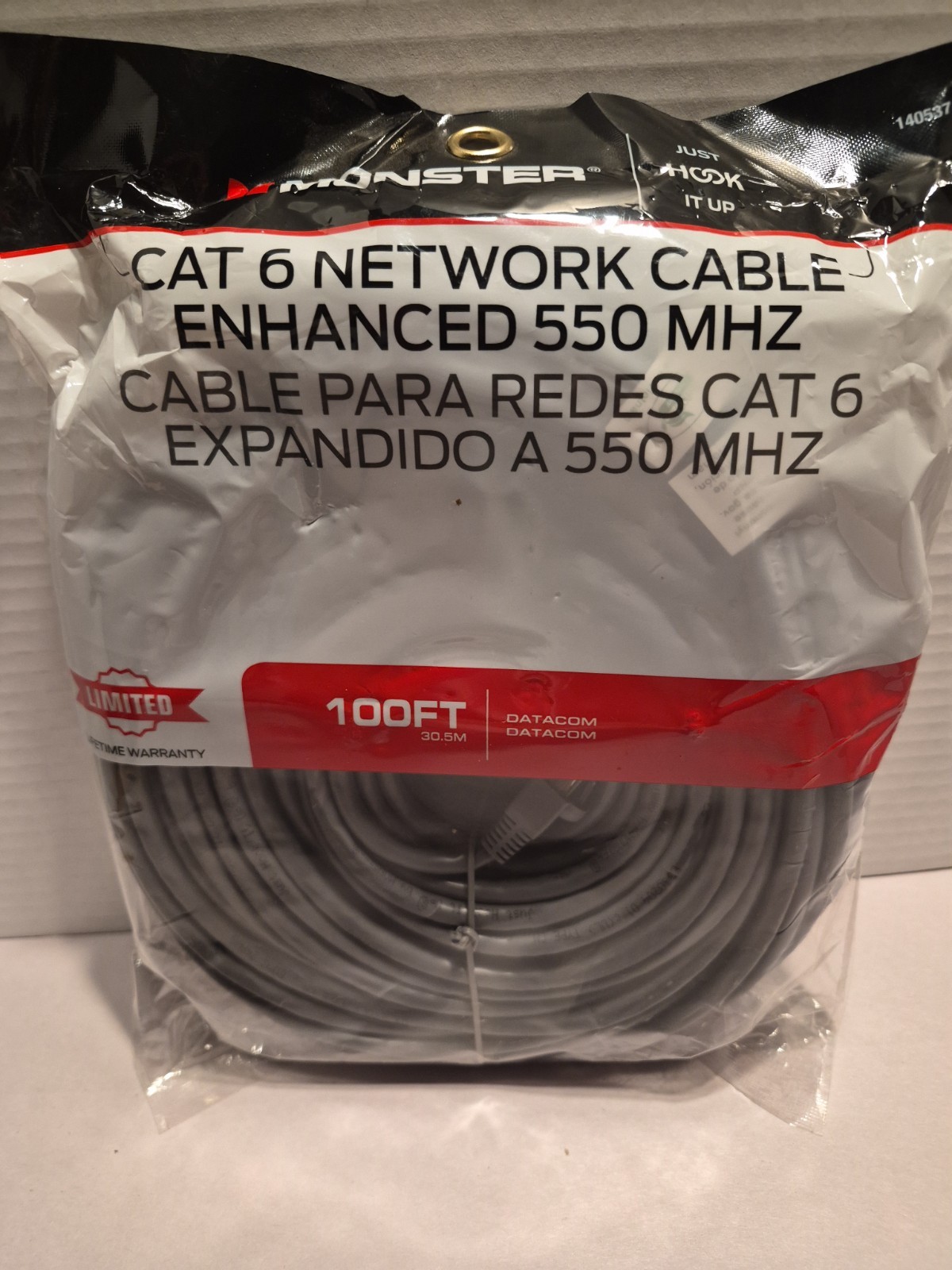 AvesView CAT6 Ethernet Patch Cable High Speed 550Mhz  100FT - Grey