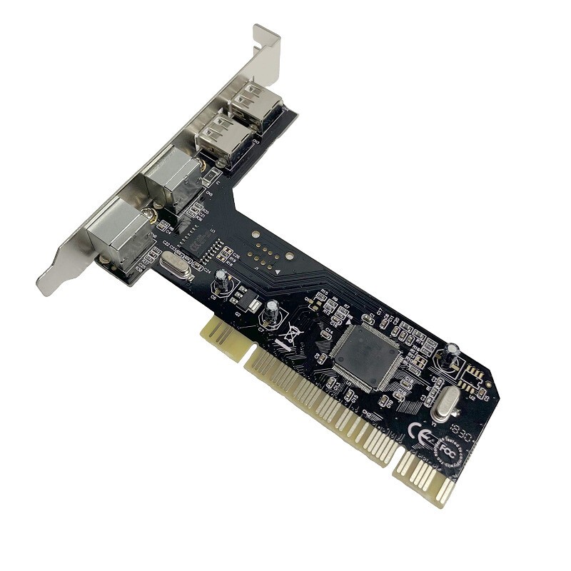 1x for PC Keyboard Mouse Adapter Card PCI 32bit to 2x PS2 PS/2 + 2x USB 2.0 Port