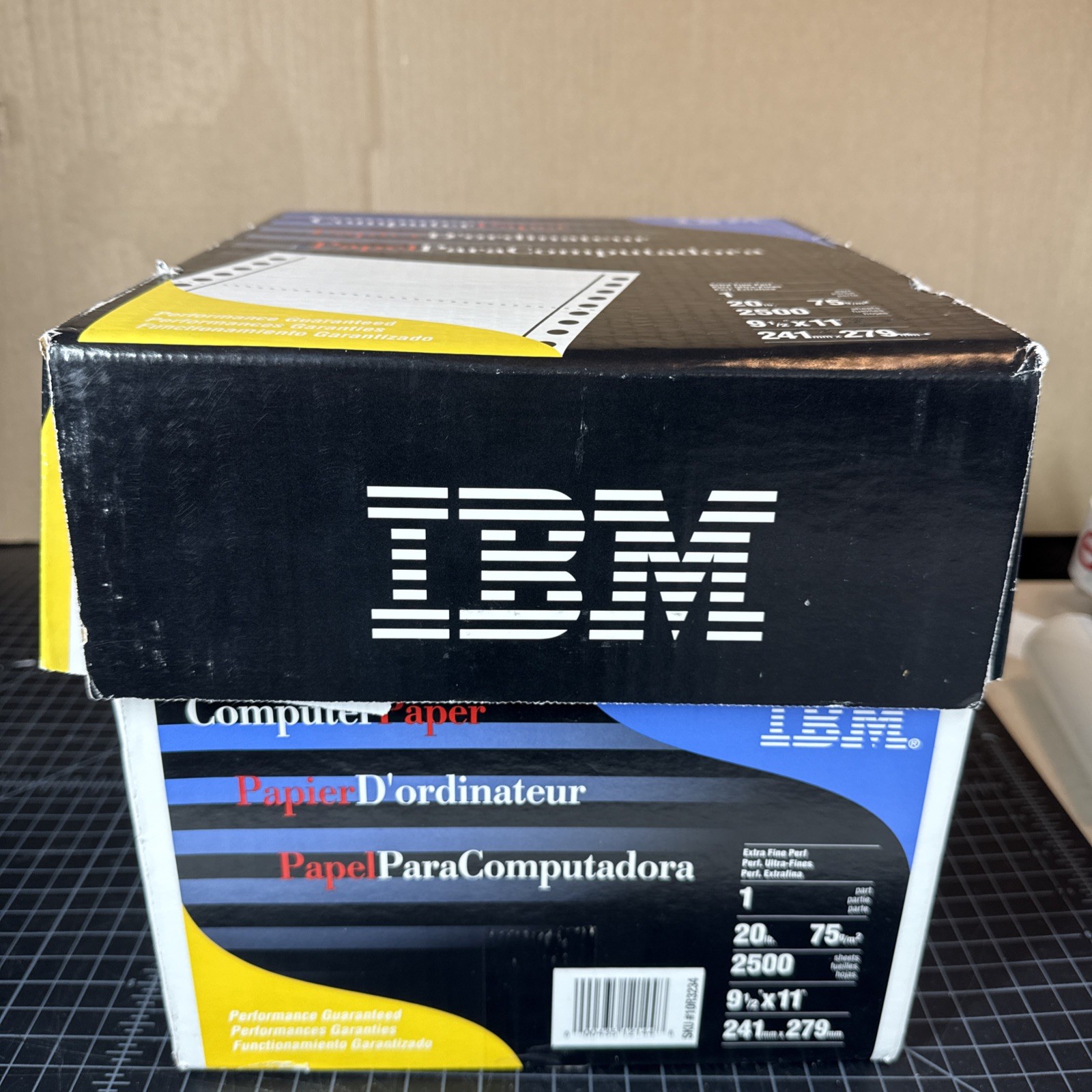 VTG IBM Continuous Dot Matrix Tractor Feed Printer Computer Paper 9.5×11" & RARE
