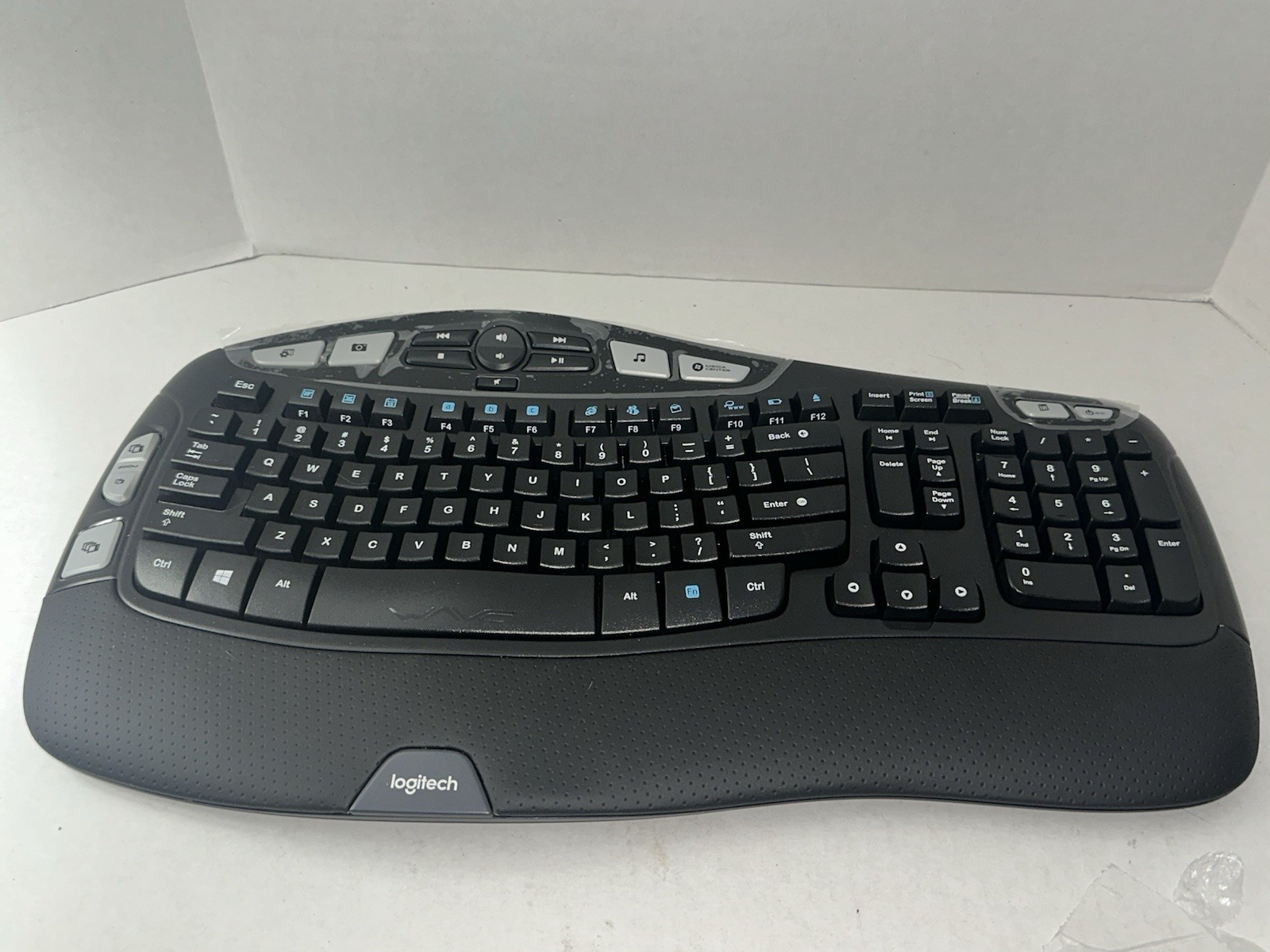 Logitech K350 Wireless Comfort Wave Ergonomic Keyboard Tested Works No Dongle