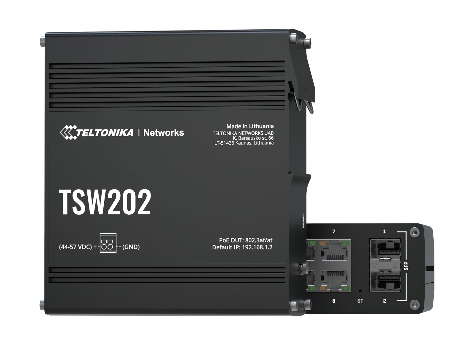 Teltokina TSW202000000 Model TSW202 Managed PoE+ Switch; 8X Port PoE+; 2 x SF...