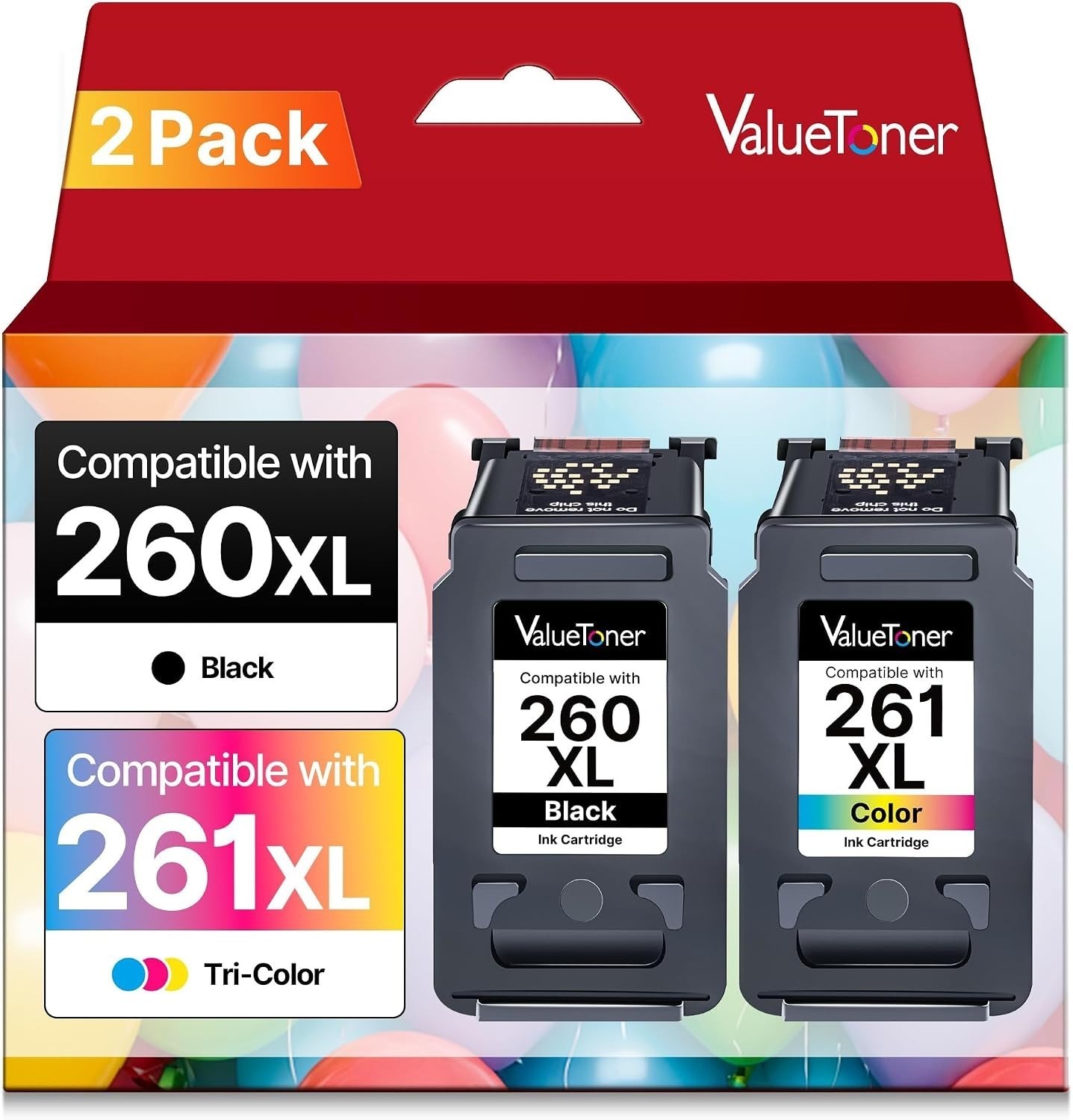 2PK Compatible PG-260XL CL-261XL Ink Cartridges For Canon Pixma TS6420a TS6400