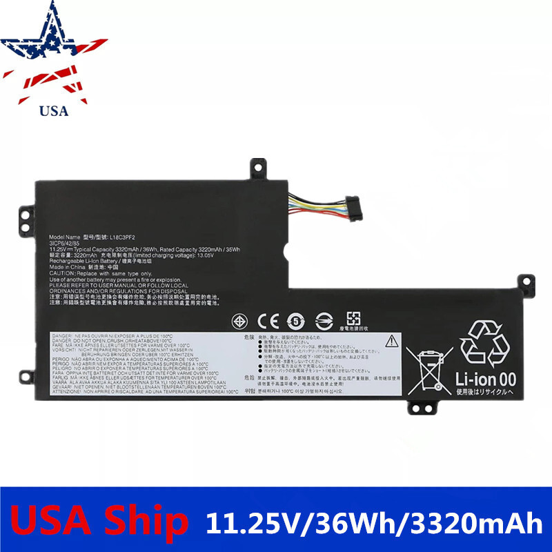 L18M3PF2 L18C3PF2 L18L3PF1 Battery for Lenovo Ideapad L340-17IWL L340-15