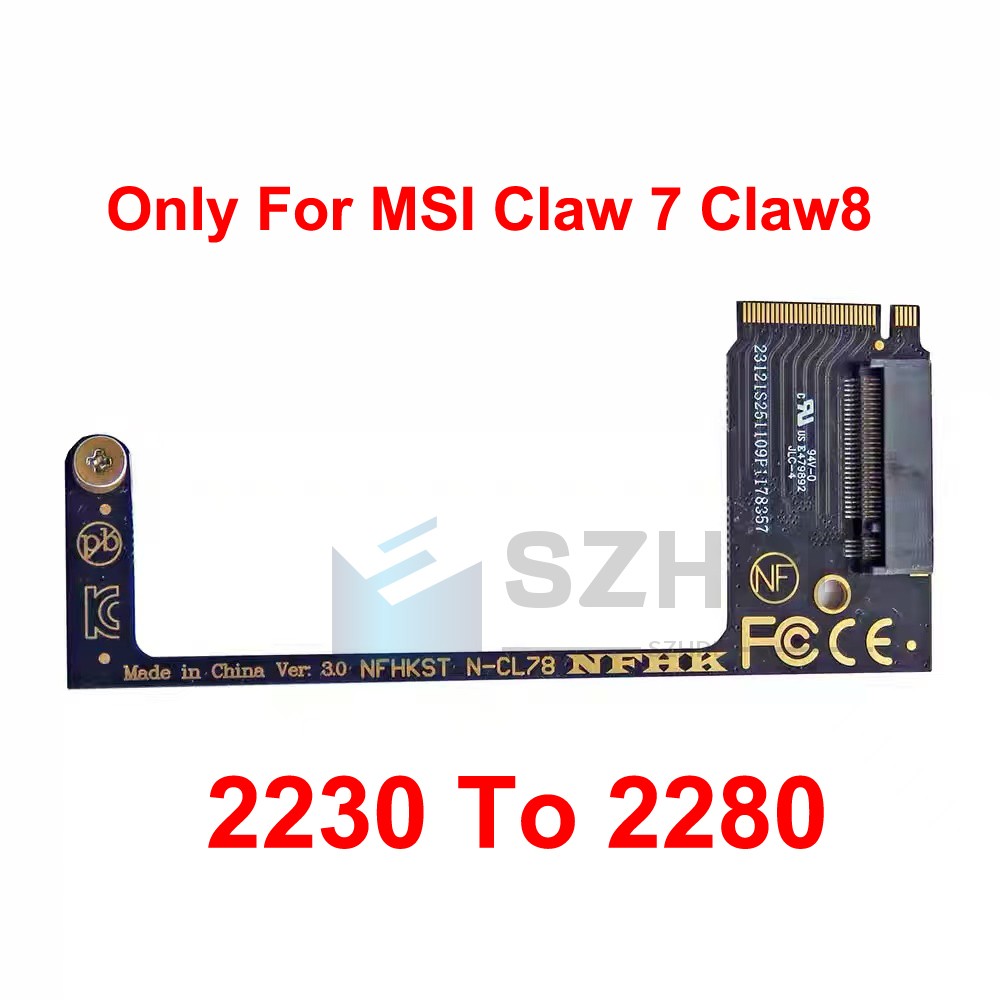 For MSI Claw 8 AI Claw7 SSD Adapter Handheld Conversion 2230 to 2280 4/8T M2 SSD