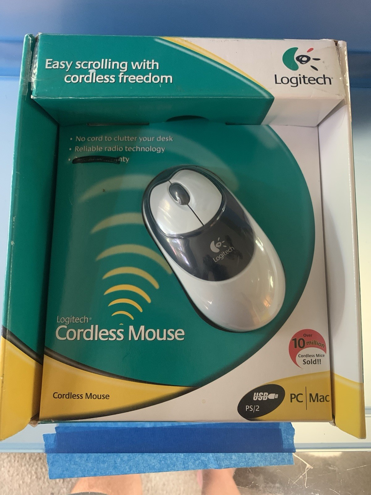 NEW Sealed Logitech Cordless Mouse Retro Radio Receiver  PC Mac 