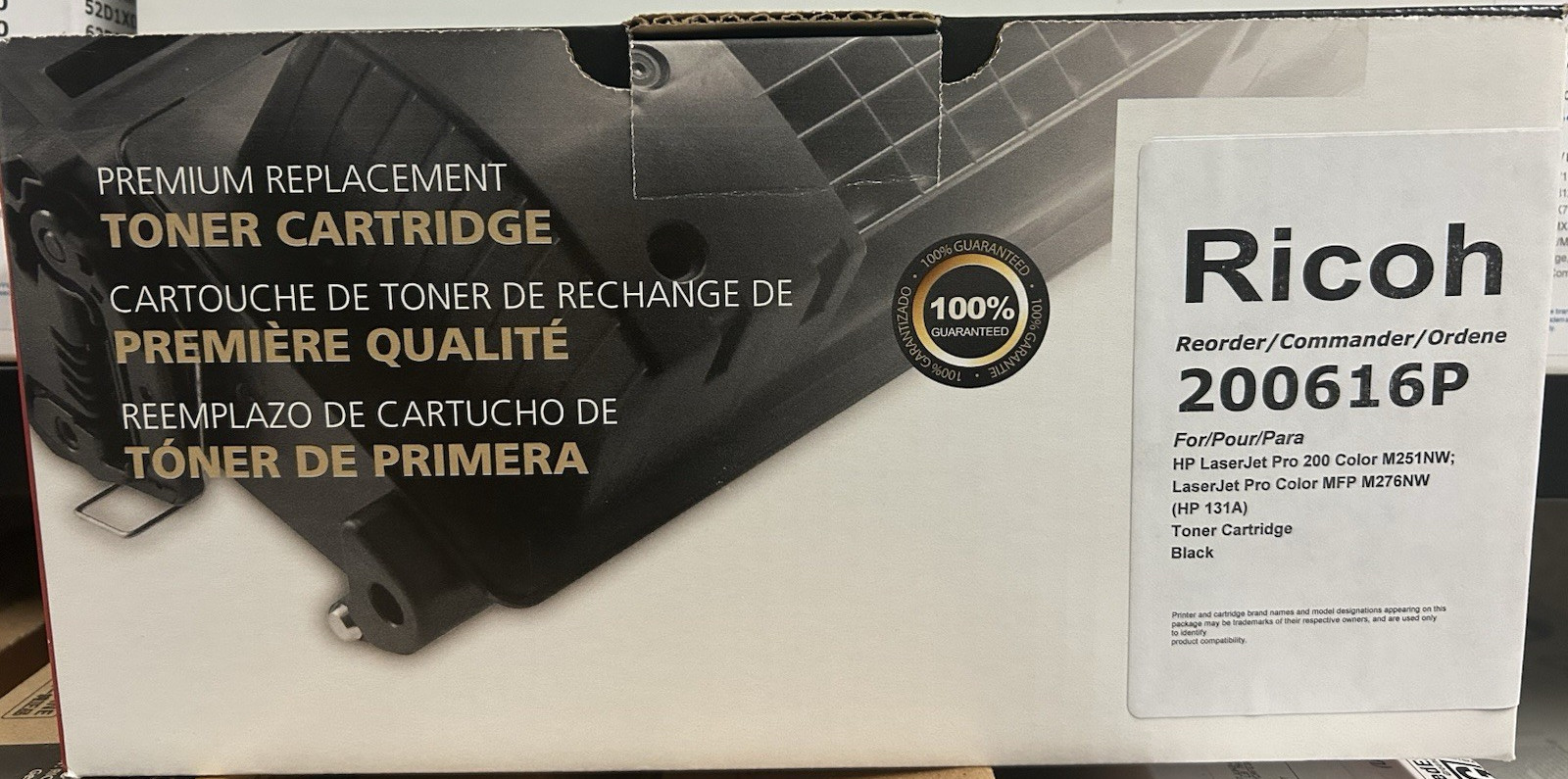 Ricoh Black Laser Premium Replacement Toner Cartridge 200616P for HP Pro 200