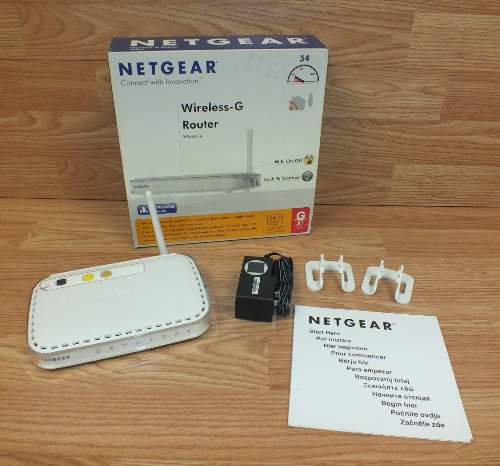 NetGear WGR614 54 Mbps 4-Port 10/100 Wireless G Secured Router (WGR614v7) 