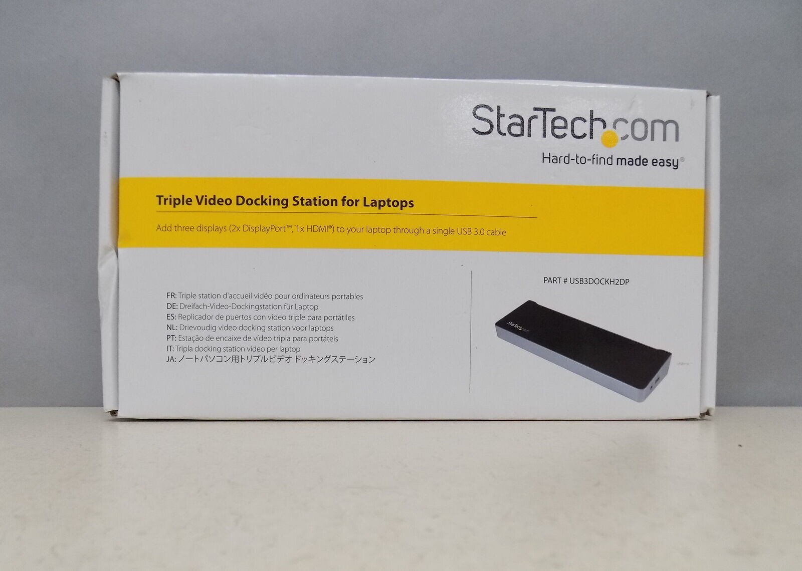 StarTech.com Triple Video Docking Station Part# USB3DOCKH2DP With Box