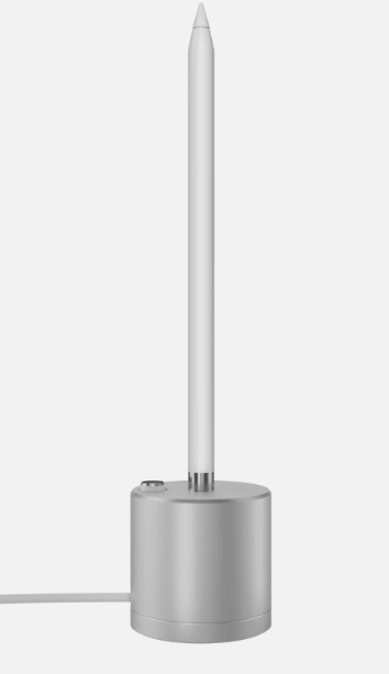 TechMatte Apple Pencil Charging Dock Stand Cable Aluminum Silver 1st Gen Holder 