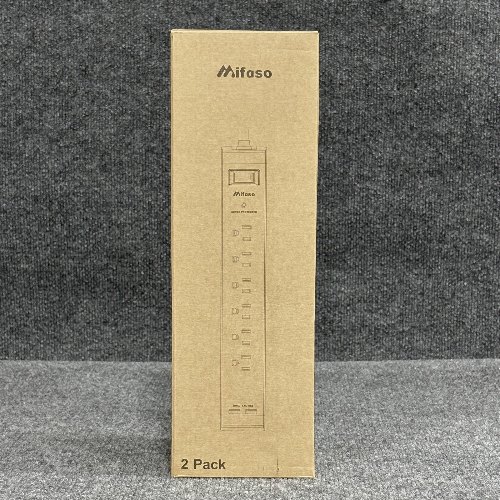 Mifaso Surge Protector Power Strip 2 Pack with USB Ports Home Office New Outlet