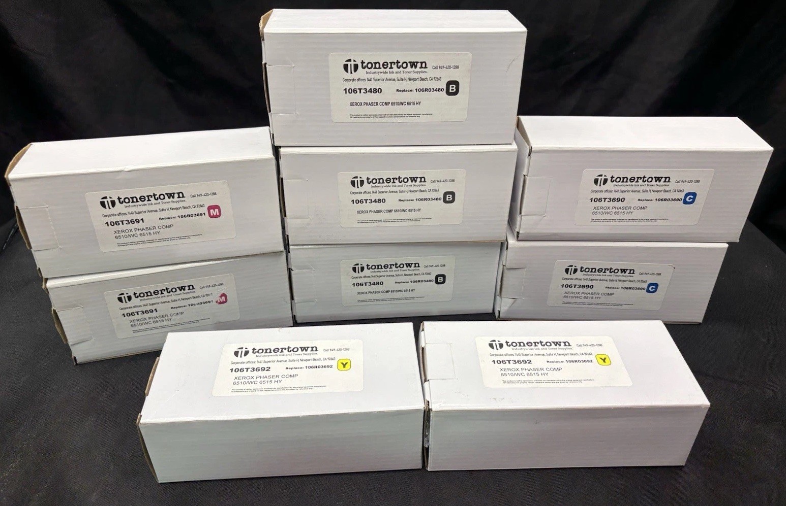 (2sets)4 Pack Toner Xerox Phaser 2510/WorkCentre 6515 Cartridges 