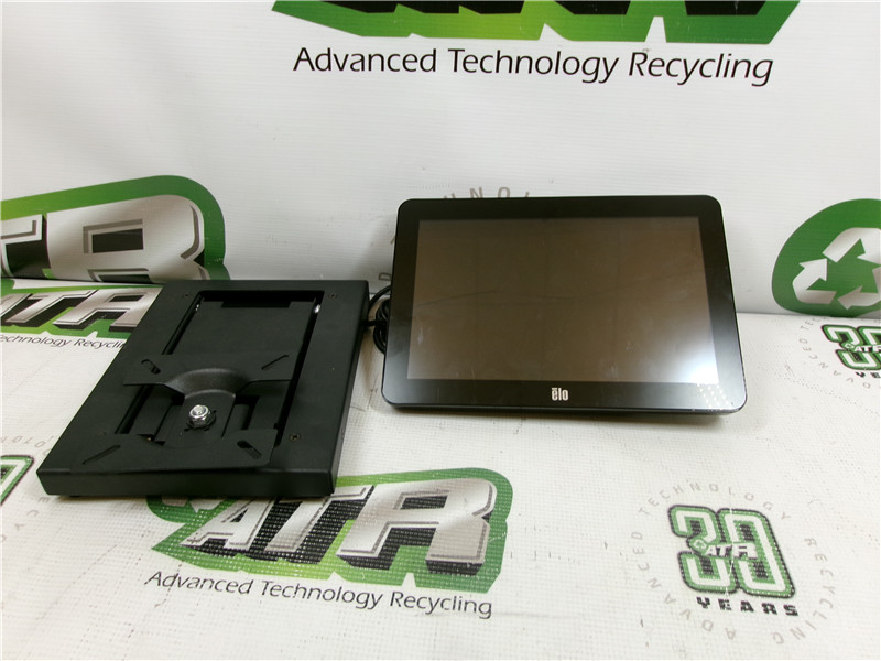 Elo ET1002L-2UWA-1-G 10" Touchscreen Monitor HDMI Crack on Screen w Cables Stand