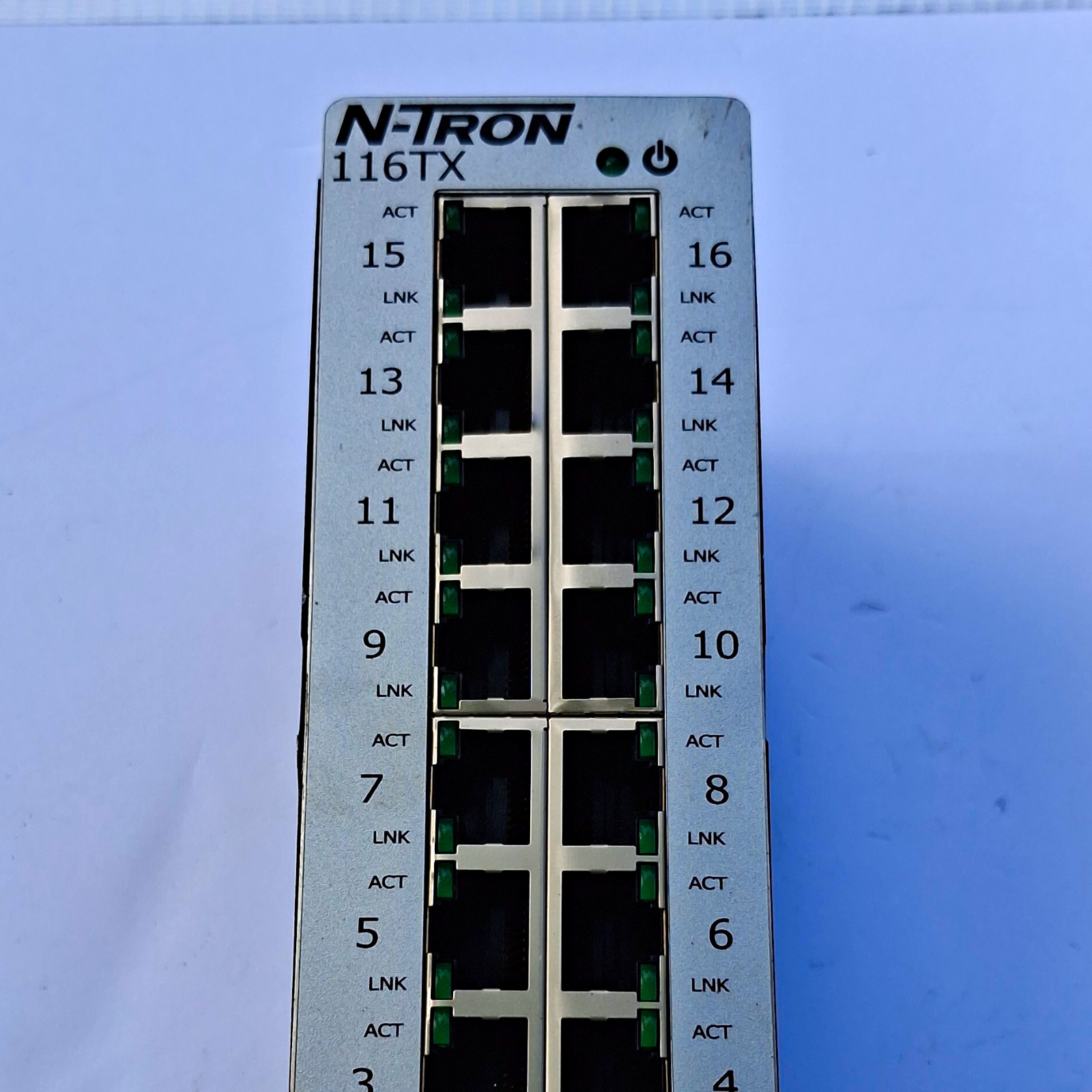 N-TRON 116TX 16-Port DIN Rail Fast Ethernet Switch 100Mbps RJ-45 Unmanaged