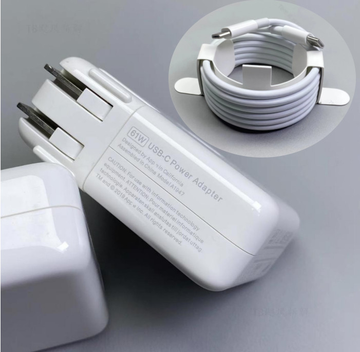 NEW Genuine 61W USB-C Power Charger Adapter For Apple MacBook PRO 13 inch A1718