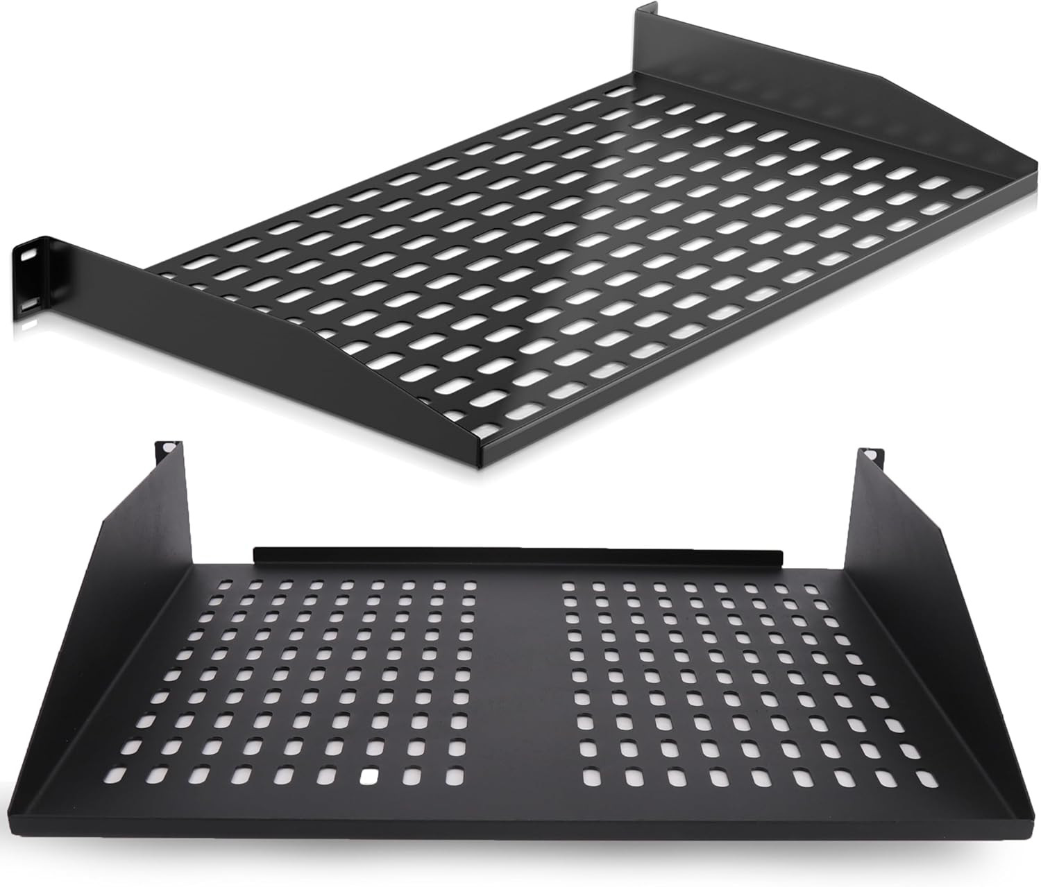 19-Inch 1U+2U Server Rack Shelves - Universal Mounting Tray for Computer Racks &