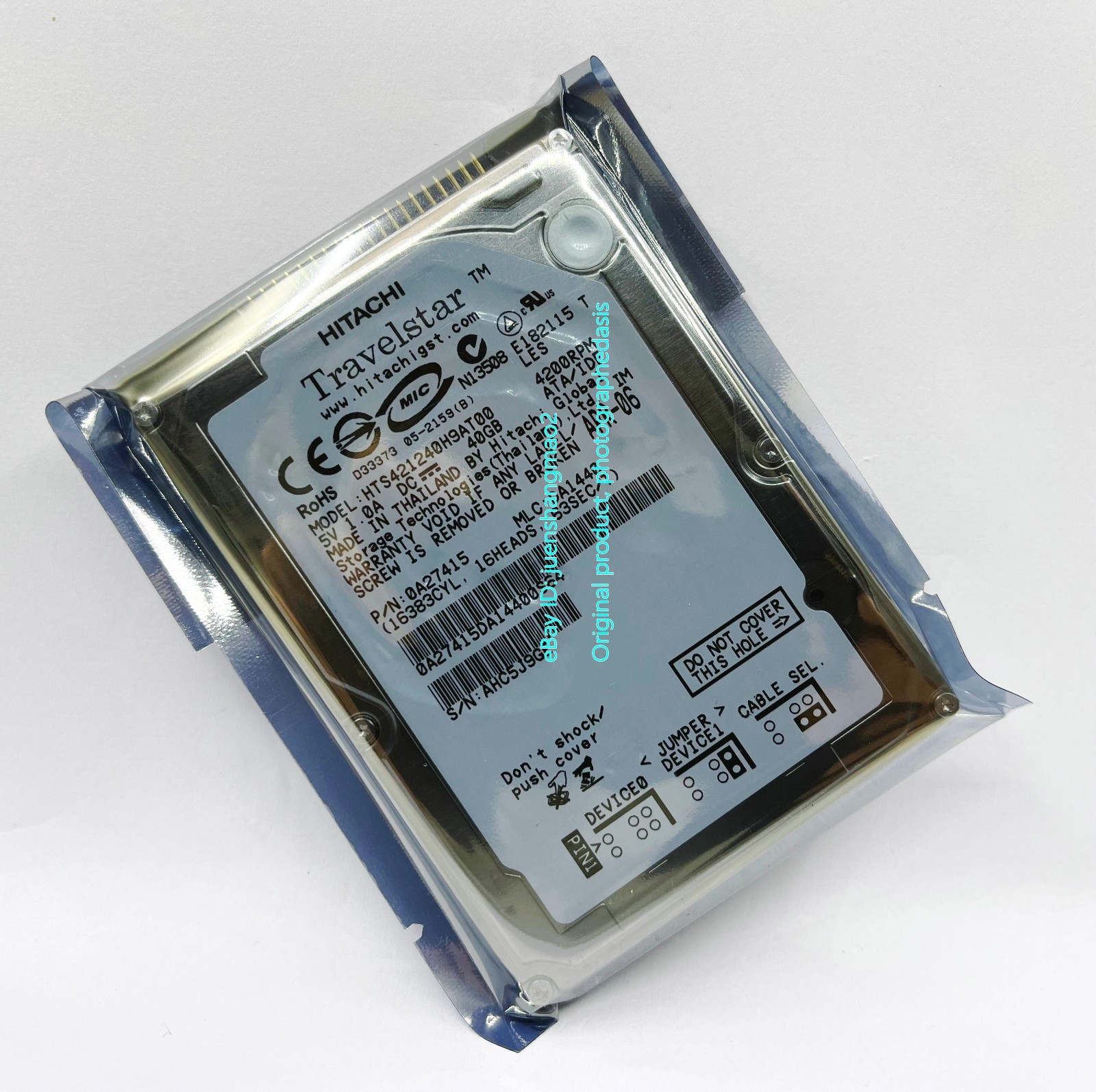 Hitachi 40GB 4200RPM HTS421240H9AT00 IDE2.5'' Interface Hard Drive