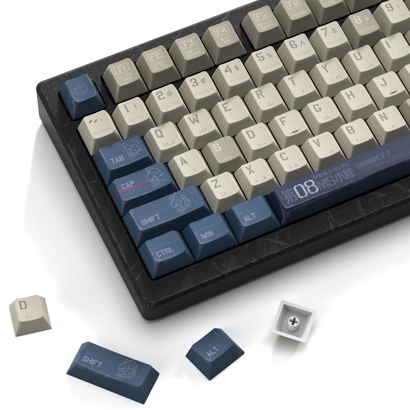 Retro Comic PBT keycaps Set,Cherry Profile Keyboard Keycaps