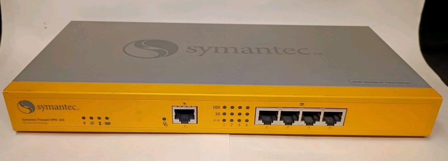 Symantec 16-95-00031 Firewall VPN Model 100 4 Port Router #F6