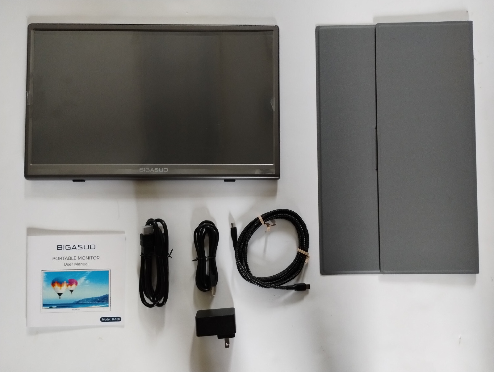 BIGASUO Portable Monitor for Laptop-15.6 FHD 1080P-Model B-158-Open Box