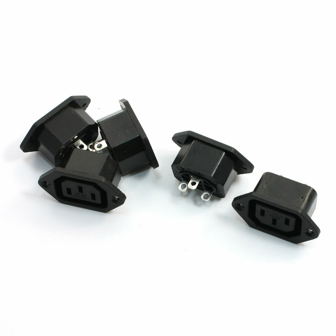 5Pcs AC 250V 10A Screw Type IEC 320 C13 Female Outlet Power Socket Adapter