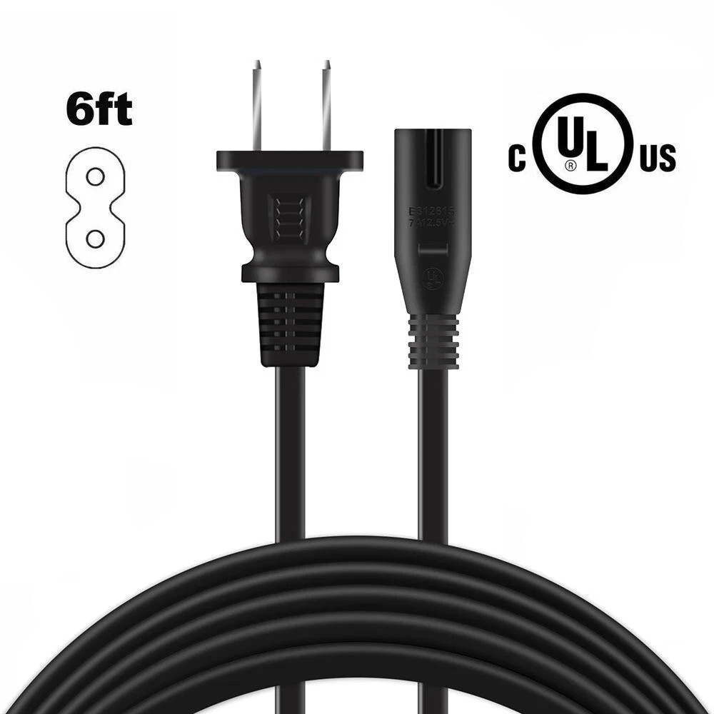 UL AC Power Cord For VeGue Model VS-0808 VS0808 Party Karaoke Machine 8" Speaker