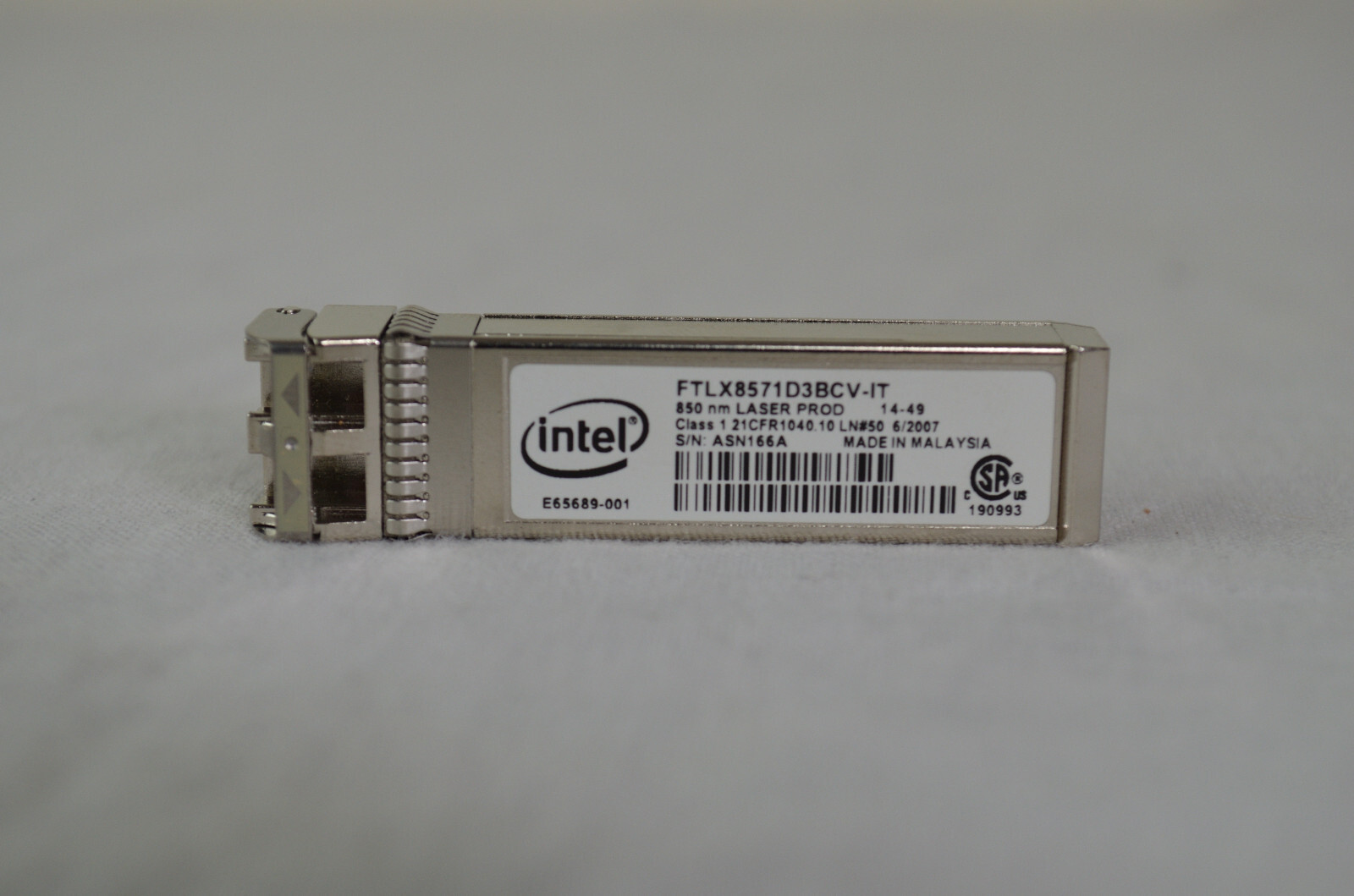 INTEL E10GSFPSR FTLX8571D3BCV-IT SFP+SR 10G/1G E65689-001 0Y3KJN For X710 X520