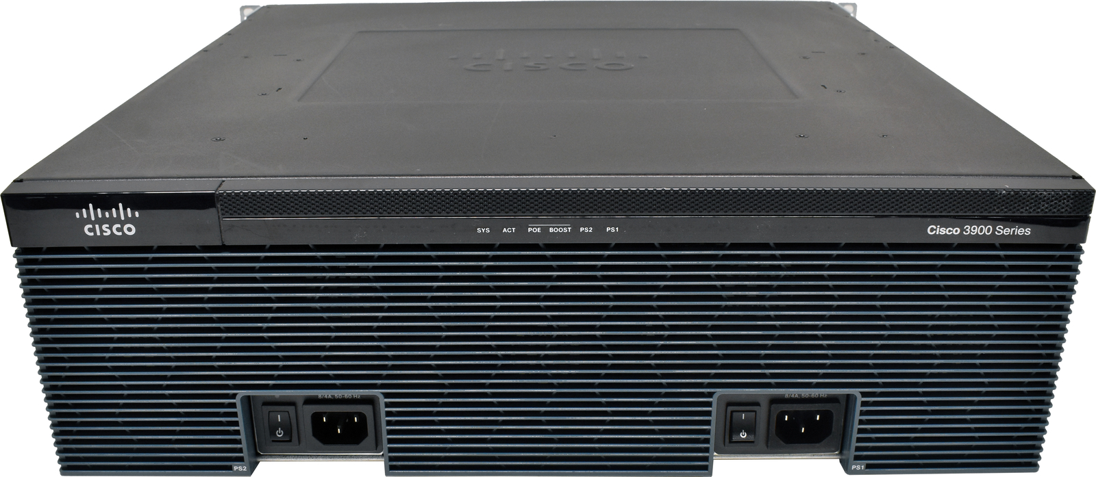 Cisco 3945 Chassis + Module C3900-SPE150/K9 4x Module SM32A 10x HWIC16A 2x PSU
