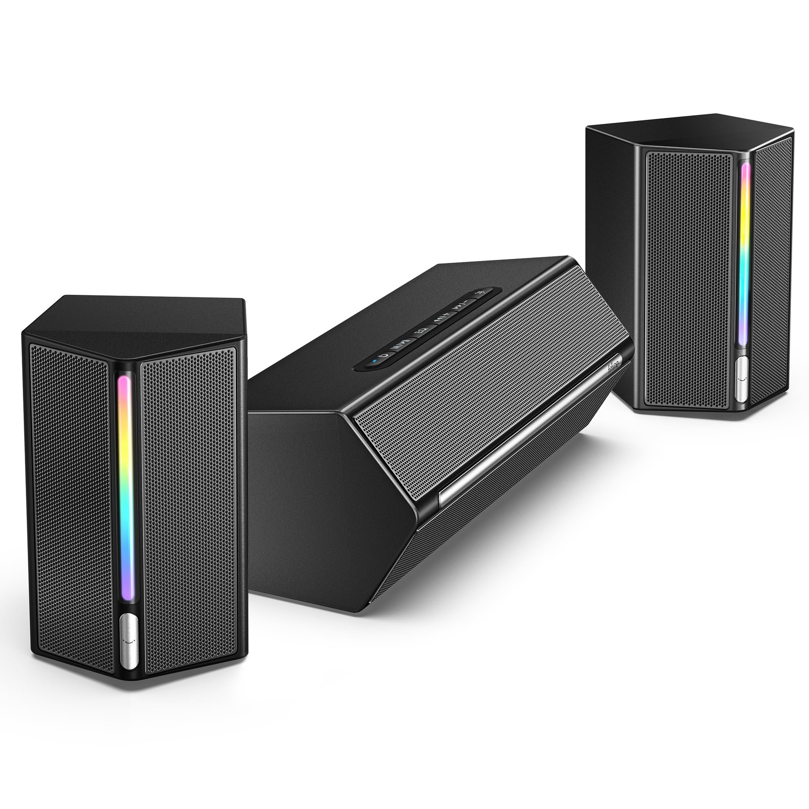 FIFINE A22 Computer Speakers with Subwoofer RGB Gaming Speaker for PC