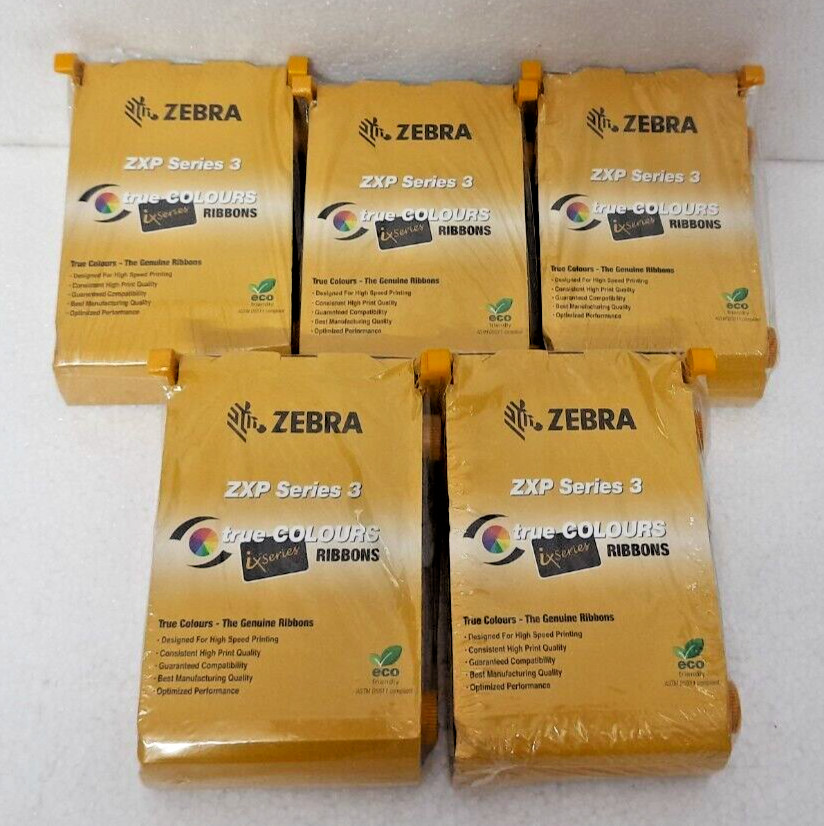 Lot Of 5 PCS Zebra  ZXP Series  PN: 800033-801 RBN,KRESIN, ZXP 3,1000IMG