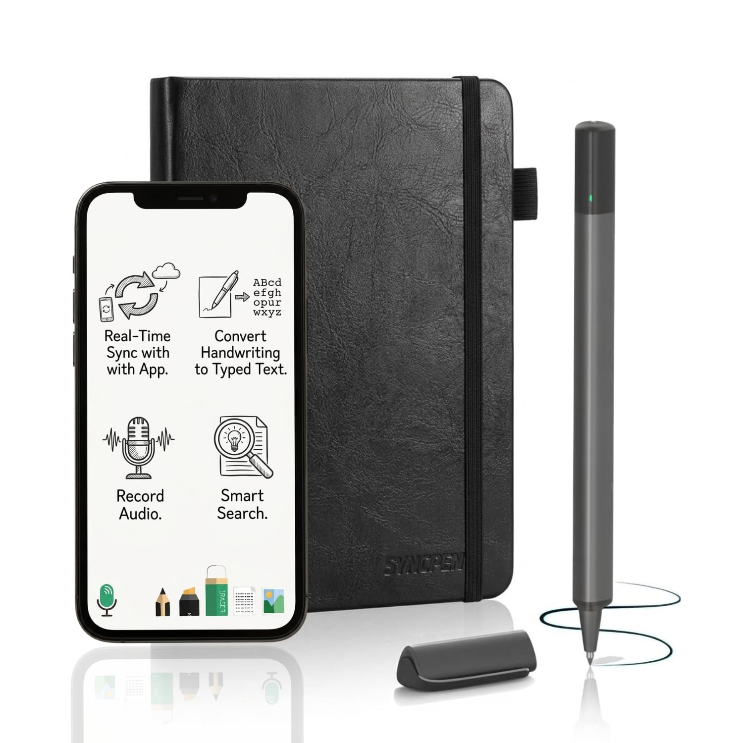 Digital Notebook Smart Pen Set | Real Time Sync from Paper to App, Bluetooth ...
