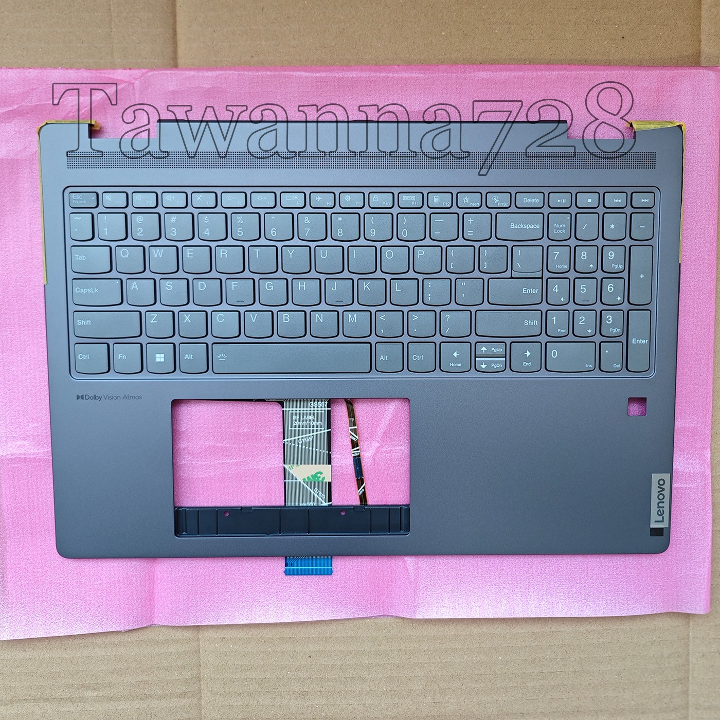 New 5CB1L31865 For Lenovo Yoga 7 16IRL8 Type 82YN Palmrest Keyboard Cover Gray