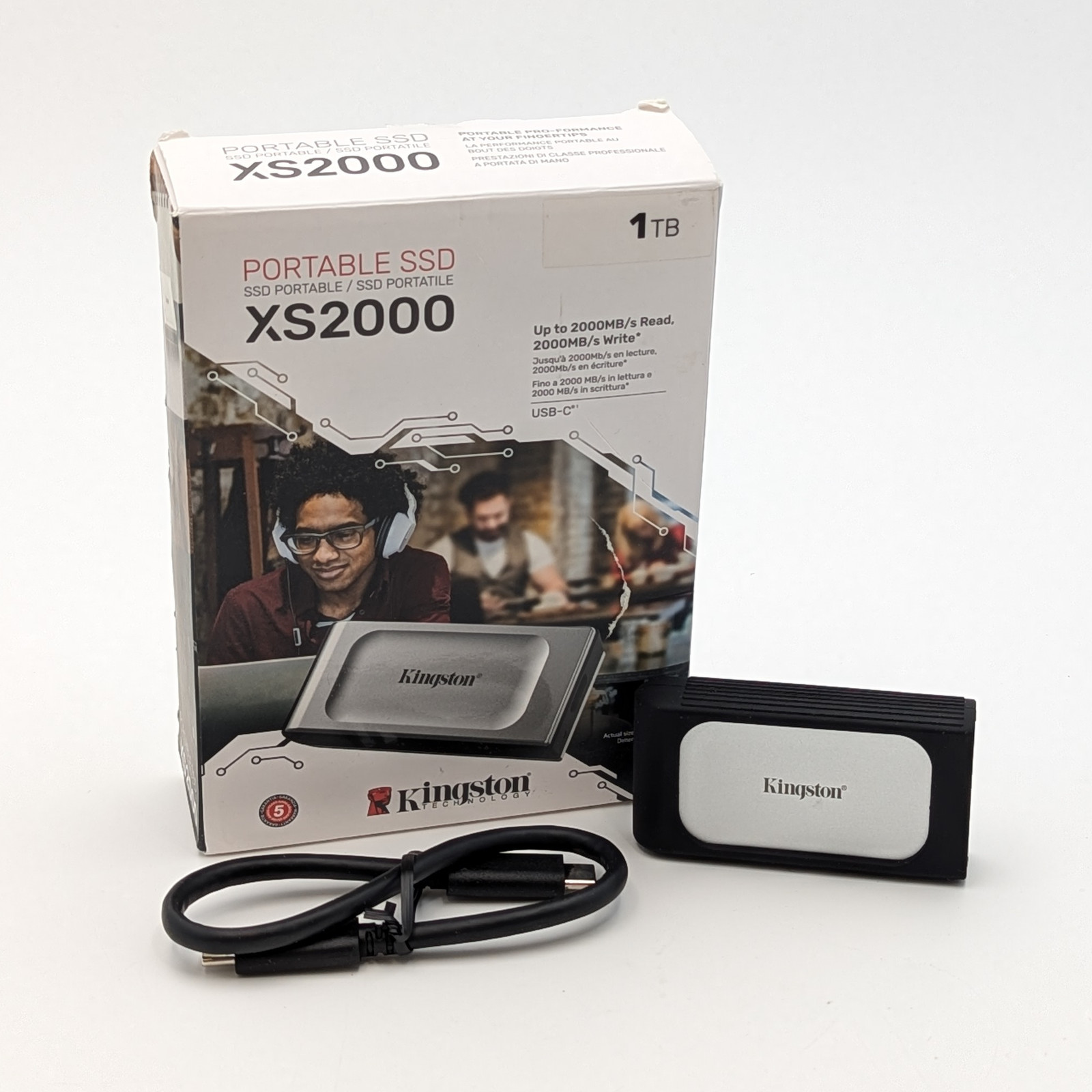 Kingston XS2000 High Performance Portable SSD 1TB (SXS2000/1000G) Gray