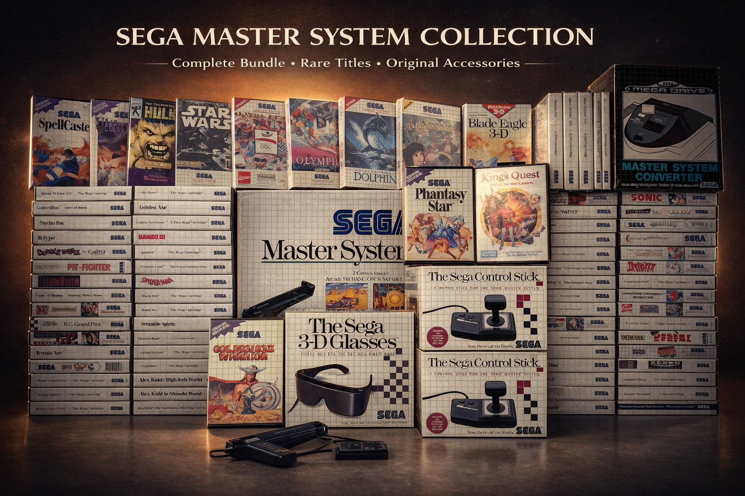 SEGA MASTER SYSTEM 🌈INSANE BUNDLE🌈 Boxed Console & Games Accessories
