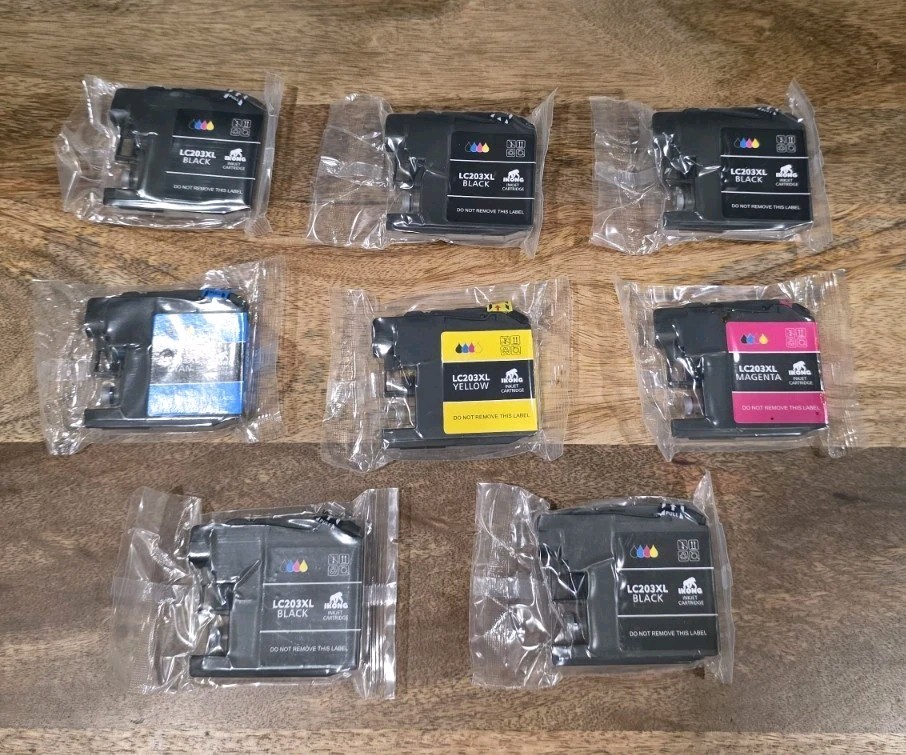 IKONG LC203XL Compatible Ink Cartridge Replacement 8 Count NEW Black & Colors