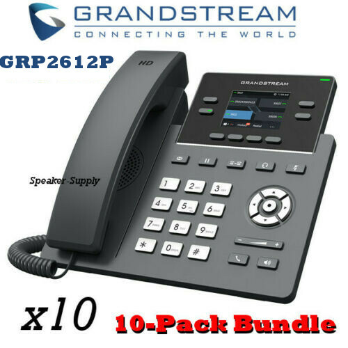 10 Grandstream GRP2612P 2-Line 2 SIP Office IP Phone NO POWER SUPPLY PoE Lot