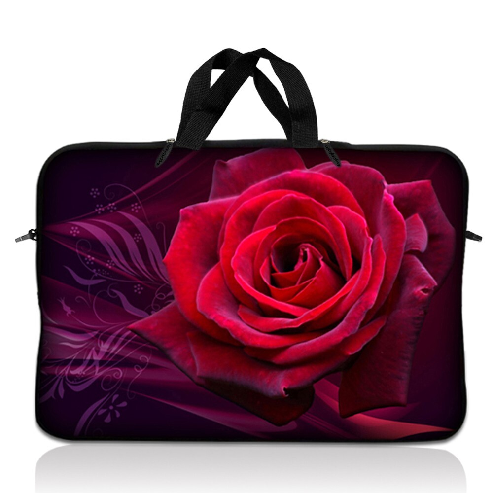 15" 15.6" Laptop Notebook Sleeve Bag Case w Handle Red Rose 15-SD16