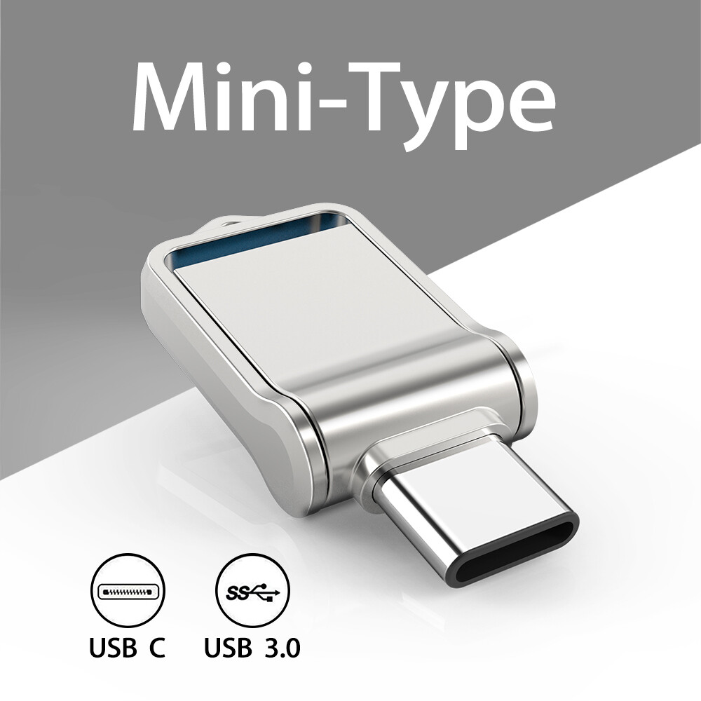 32G 64G 128GB Type-C USB 3.0 OTG Dual Drive Flash Drive Memory Stick Waterproof 