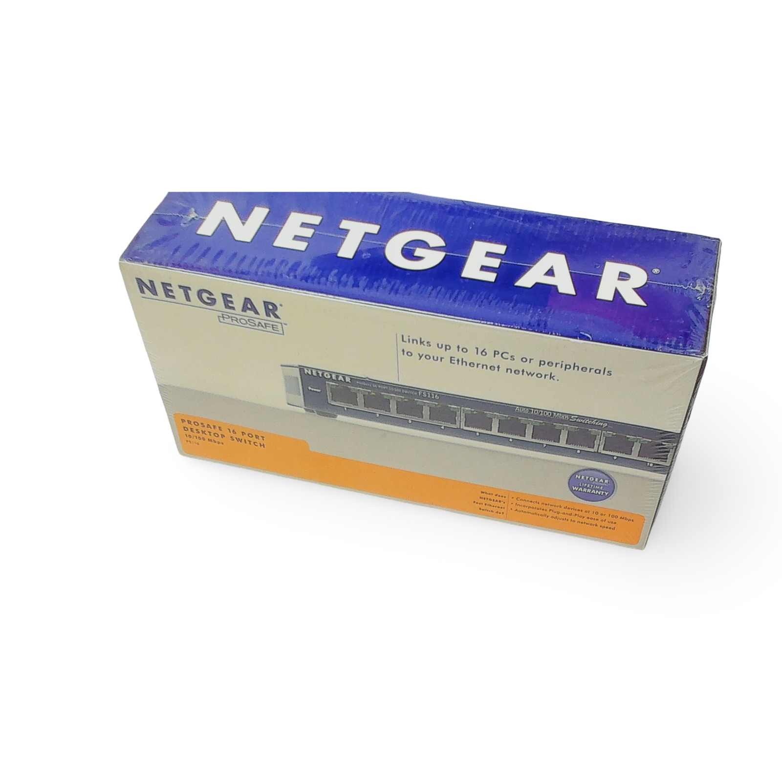 New NETGEAR ProSafe (FS116) 16-Ports External Switch