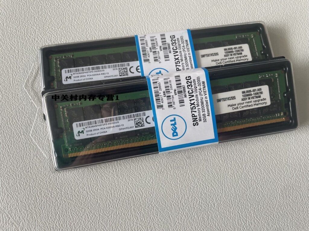 Dell SNP75X1VC/32G AA799087 32GB DDR4 PC4-3200AA RDIMM ECC 2Rx4 Server Memory