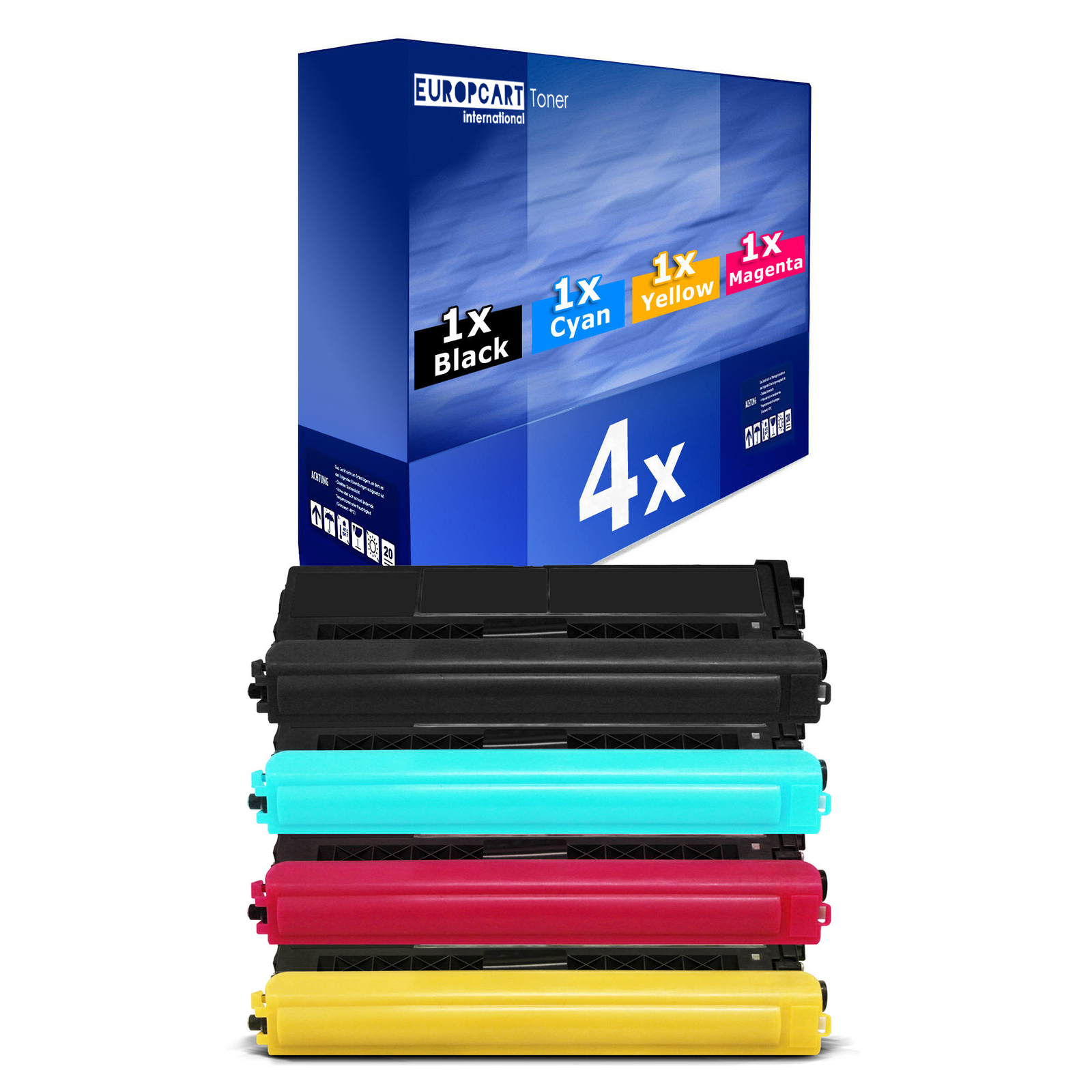 4x Europcart Compatible Brother TN-325BK/C/M/Y Laser Toner Cartridge XL