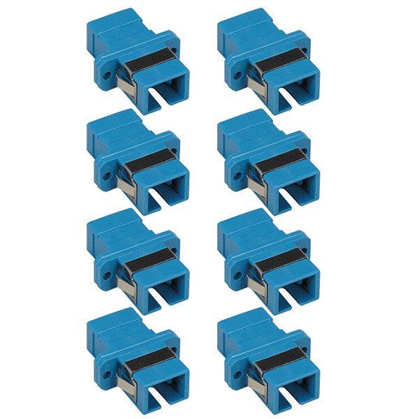 8 Pcs SC to SC Single Mode Simplex Fiber Optic Optical Coupler Adapter Connector
